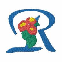 Camisa bordada monograma de los rosas de la letra  polo enbordado