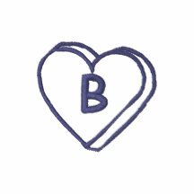 Camisa bordada monograma del corazón de la letra B