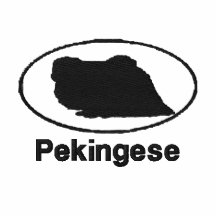 Camisa bordada Pekingese oval