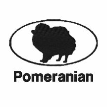 Camisa bordada Pomeranian oval