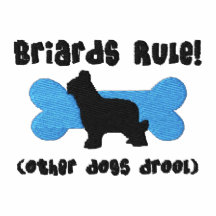 Camisa bordada regla de Briards (camiseta)