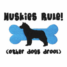 Camisa bordada regla de los perros esquimales (pol