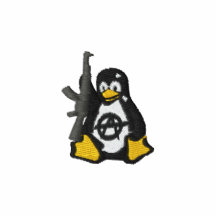 Camisa bordada revolucionario del pingüino de Linu Chaquetas Bordadas