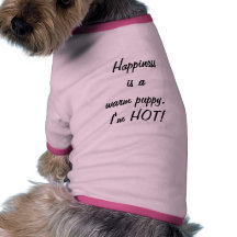 Camisa caliente del perro de perrito camisetas mascota