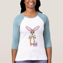 Camisa con mangas del Corgi 3/4 de Pascua