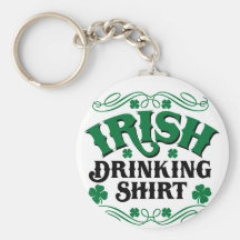Camisa de consumición irlandesa llaveros