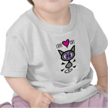 Camisa de los niños del gato del amor