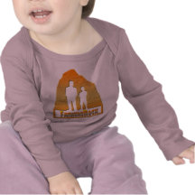 Camisa de manga larga del bebé de la roca de los p