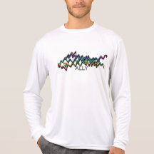 Camisa del aliado L/S de la cinta del arco iris