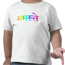 Camisa del arco iris de Namaste de los niños