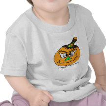 Camisa del bebé de Halloween de la calabaza