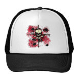 Camisa del cráneo de los tiros de la ametralladora gorras de camionero