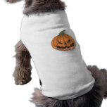 Camisa del mascota de la calabaza ropa perro