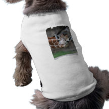 Camisa del mascota de la jirafa camisetas de perro