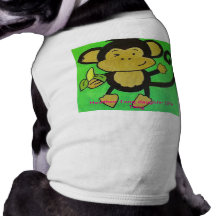 camisa del mono para los perros medios camisa de perrito