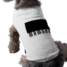 Camisa del perro - blanco del negro del teclado de camisetas de perro