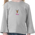 Camisa femenina personalizada del reno del chica