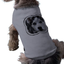 Camisa fornida observada azul del mascota camisas de perritos