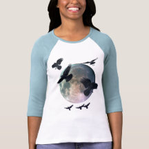 Camisa mágica de la fauna de los cuervos de la lun