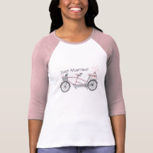 Camisa personalizada boda en tándem de la biciclet