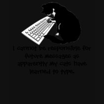 Camisa que mecanografía del gato divertido camisetas