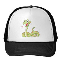 Camisa verde linda del dibujo animado de la serpie gorros  