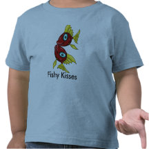 Camiseta a pescado del niño de los besos
