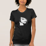 Camiseta abstracta del chica de la silueta