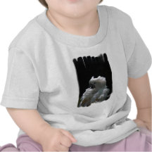 Camiseta blanca del bebé del pájaro del Cockatoo