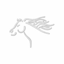 Camiseta bordada de la cabeza de caballo