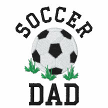 Camiseta bordada del papá del fútbol