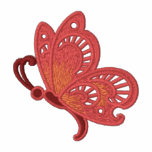 Camiseta bordada mariposa de la caída