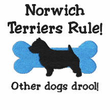 Camiseta bordada regla de los terrieres de Norwich