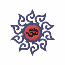 Camiseta bordada símbolo de OM de la yoga