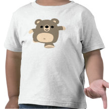 Camiseta corriente linda de los niños del oso del 