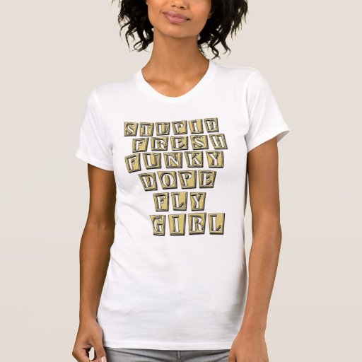 Camiseta de HIP HOP del chica de la mosca
