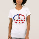Camiseta de la bandera americana del signo de la p