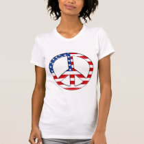 Camiseta de la bandera americana del signo de la p camisetas