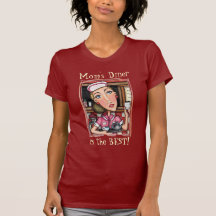 Camiseta de la camarera del comensal de la mamá di