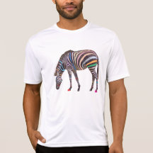 Camiseta de la cebra del arco iris