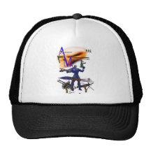 Camiseta de la cólera gorros bordados
