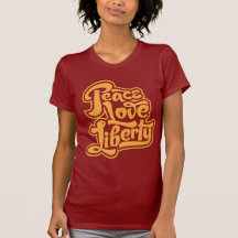 Camiseta de la libertad del amor de la paz