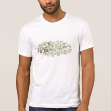 Camiseta de la palabra de la nube del padre
