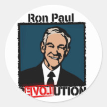 Camiseta de la revolución de Ron Paul Pegatina Redonda