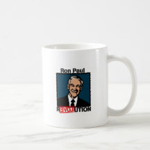 Camiseta de la revolución de Ron Paul Tazas De Café