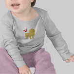 Camiseta de la silueta del león del oro camisetas