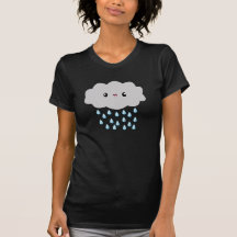 Camiseta de las señoras de la nube de lluvia de Ka