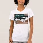 Camiseta de las señoras de los gatos del smoking