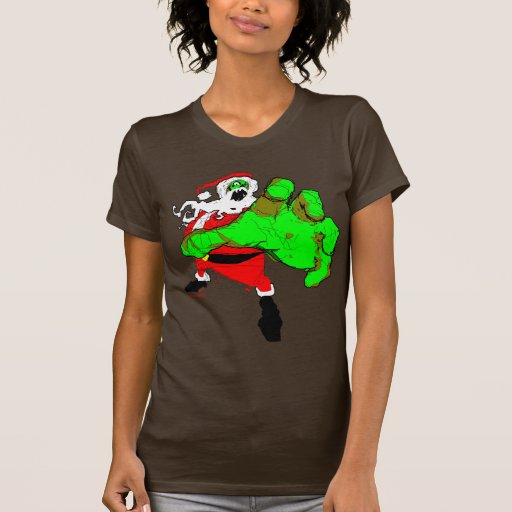 Camiseta de las señoras de Santa del zombi