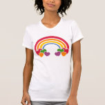 camiseta de los corazones de n del arco iris de lo